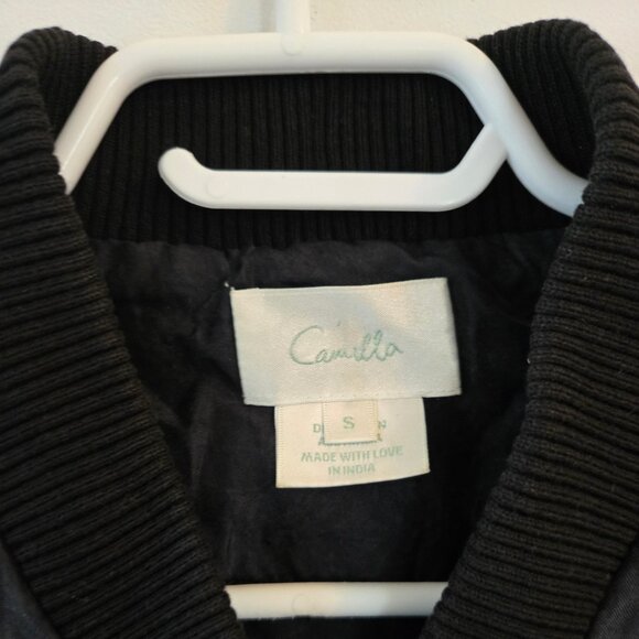 RARE! Camilla Midnight Meeting Mens Bomber Jacket Size Small b100e - Picture 9 of 11